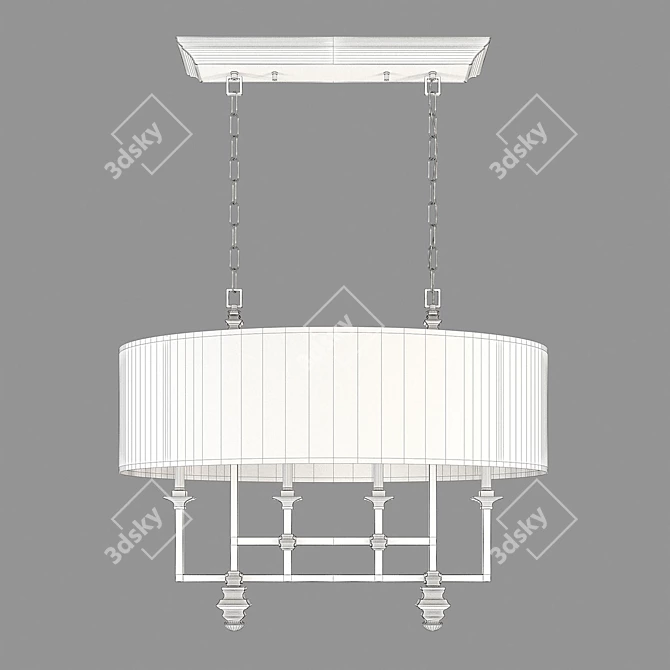 Savoy House Structure 4-Light Luminaire 3D model image 2