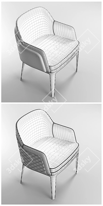 Contemporary Bentley Kendal Chair 3D model image 3