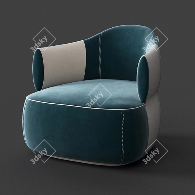 Elegant Trussardi Larzia Armchair 3D model image 1