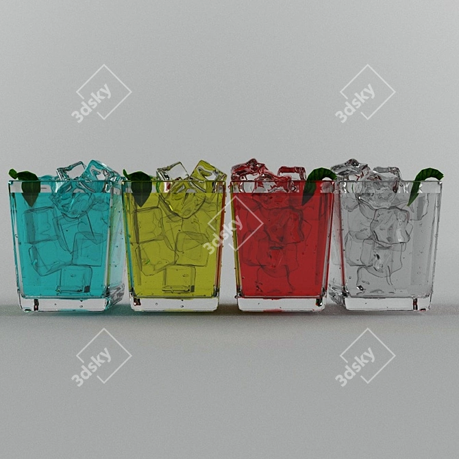 Chilled Glass Delights 3D model image 1