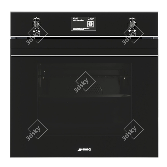 SMEG SF6603NXE: High-Quality 3D Oven 3D model image 3