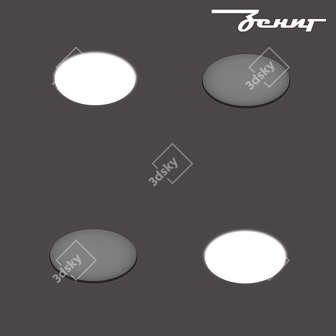 Z-in S05 D200: Embedded LED Ceiling Lights with Multiple Power Supply Options 3D model image 1