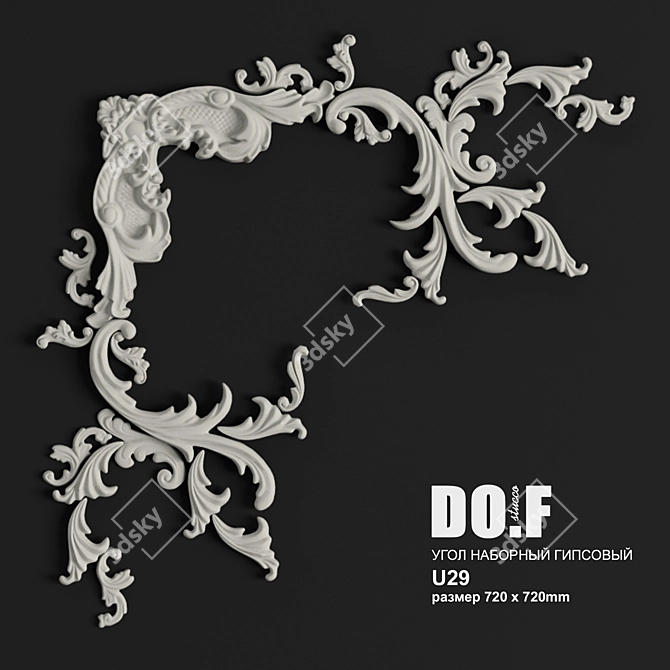 Flexible Decorative Plaster Corner - DO.F 3D model image 1