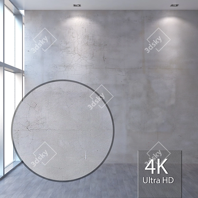 Seamless 4K Plaster Texture 3D model image 1