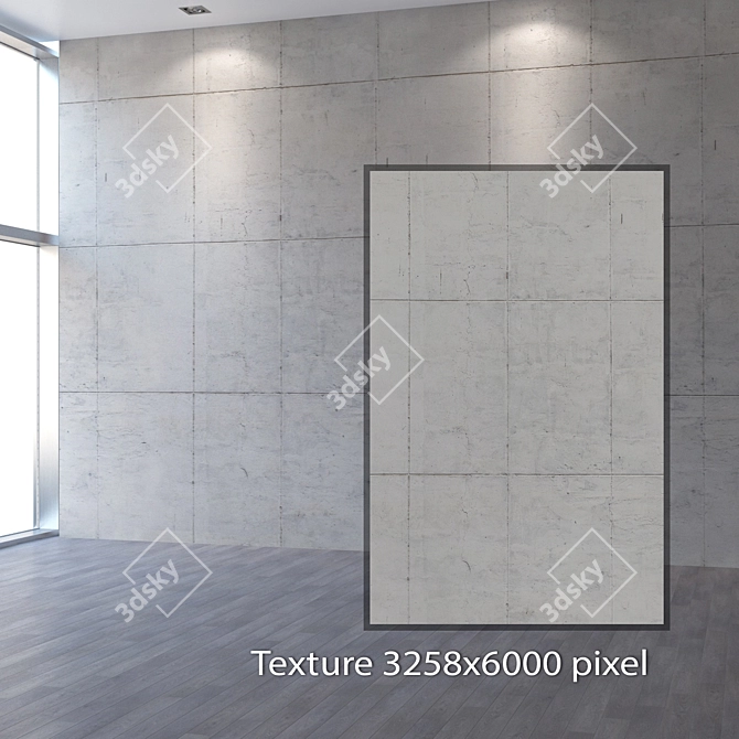 Seamless Concrete Texture, 4K 3D model image 1