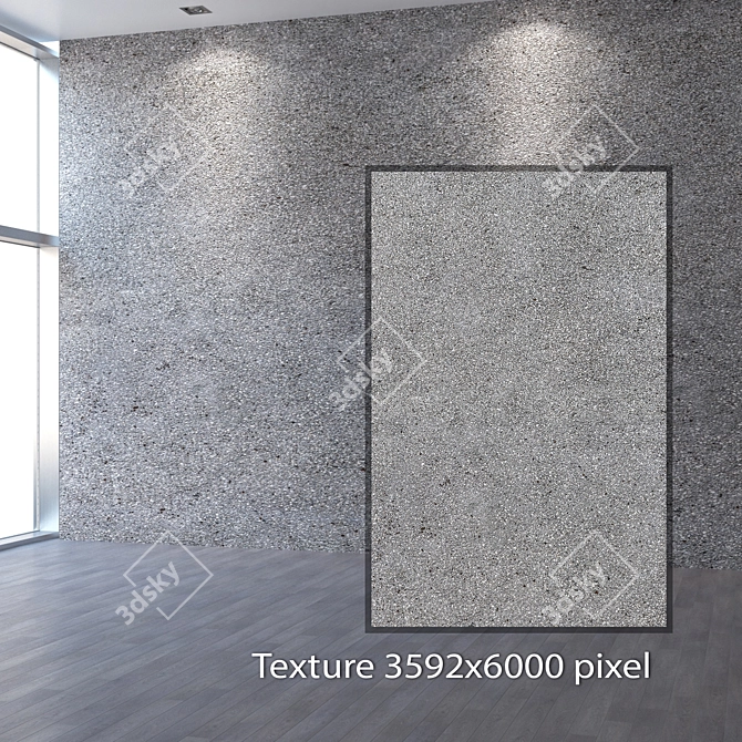 Seamless 4K Facade Plaster 3D model image 2