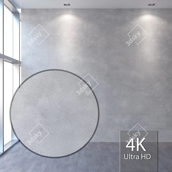 Seamless 4K Plaster Texture 3D model image 1