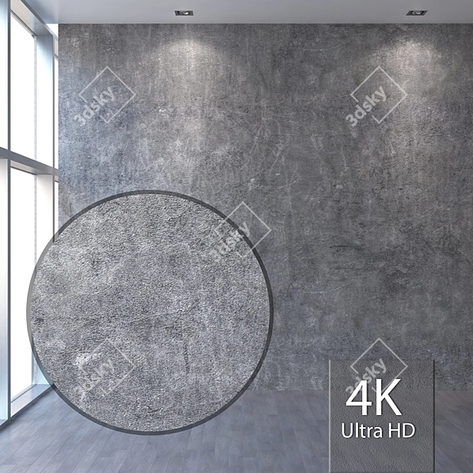 Title: Seamless 4K Stucco Texture 3D model image 1