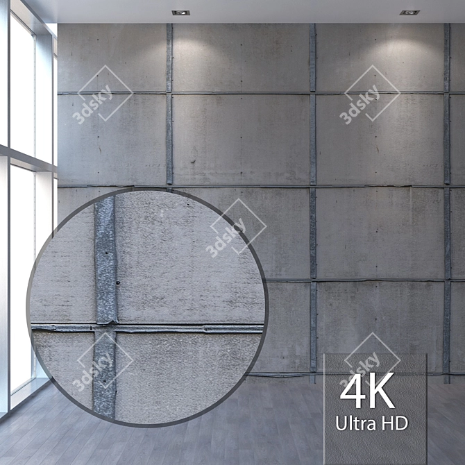 Seamless 4K Facade Texture 3D model image 1