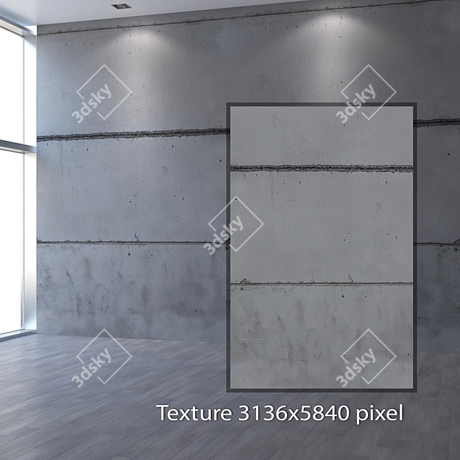 Title: Seamless 4K Concrete Wall Texture 3D model image 2