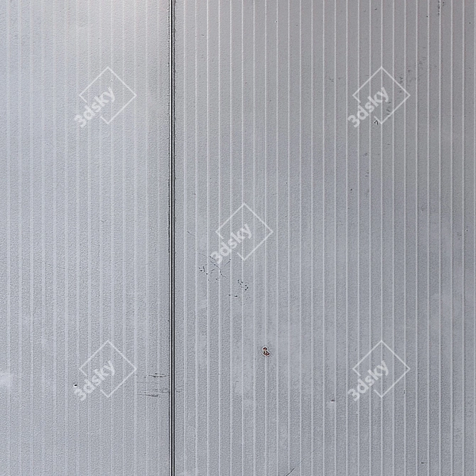 Seamless Metal Wall Panel Texture 3D model image 3