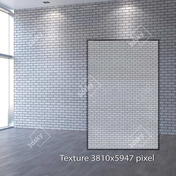 Title: Seamless White Brick Texture 3D model image 2