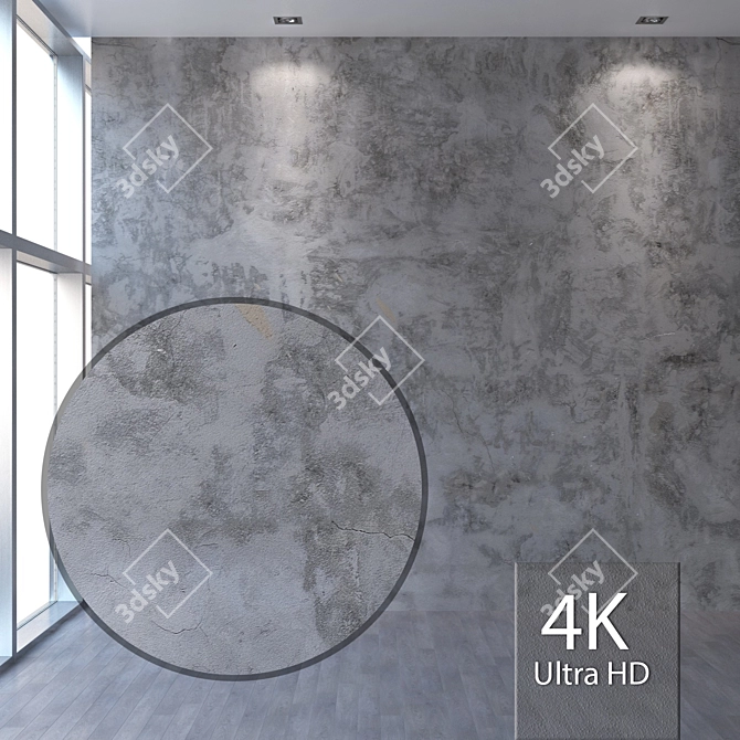 Seamless 4K Plaster Texture 3D model image 1