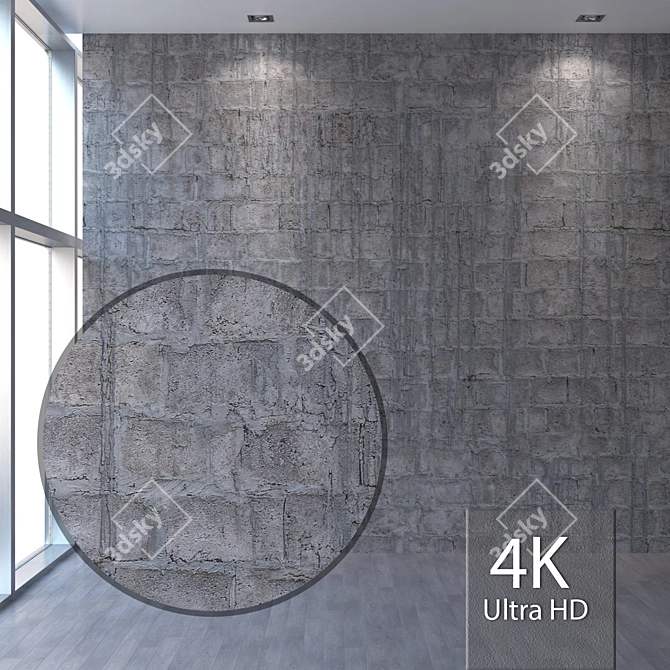 Seamless 4K Masonry Texture 3D model image 1