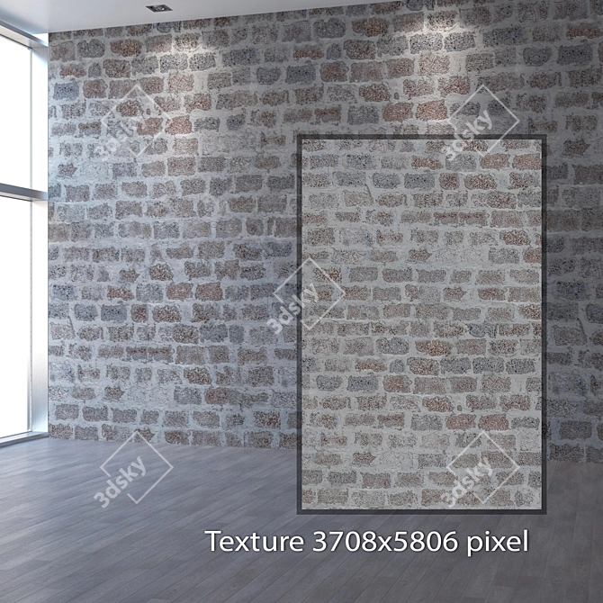 Seamless 4K Masonry Blocks 3D model image 2