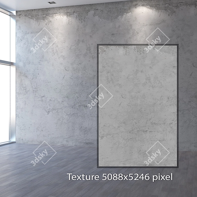 Seamless Plaster Texture 4K 3D model image 2