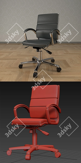 ErgoFlex Office Chair 3D model image 2