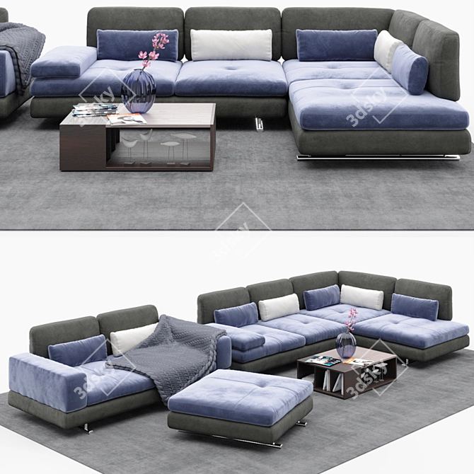 Modular Manchester Sofa 3D model image 1