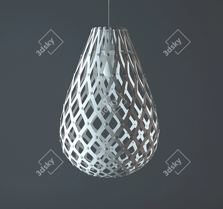 Light-up Pear Pendant: Handcrafted in Belarus 3D model image 1