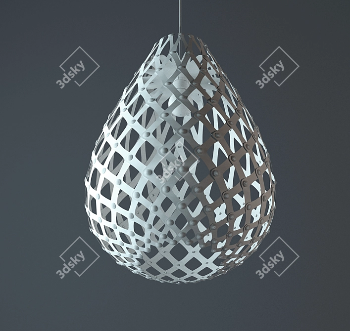 Light-up Pear Pendant: Handcrafted in Belarus 3D model image 2