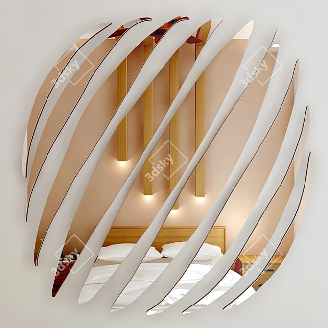 Elegant Reflection: Decorative Mirror 3D model image 1