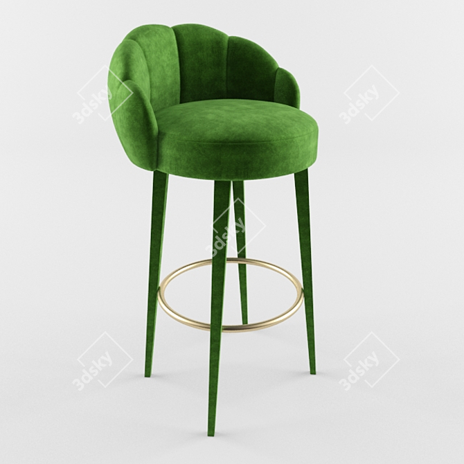 Elegant Olympia Barstool by MUNNA 3D model image 1