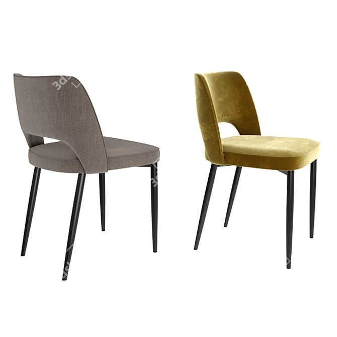Poliform Dining Chair Set - Ready to Use, Perfect Proportions 3D model image 2