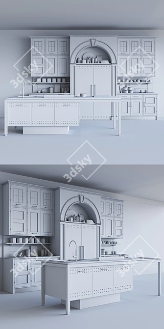 Marchi Cucine Montserrat: Classic Elegance 3D model image 3