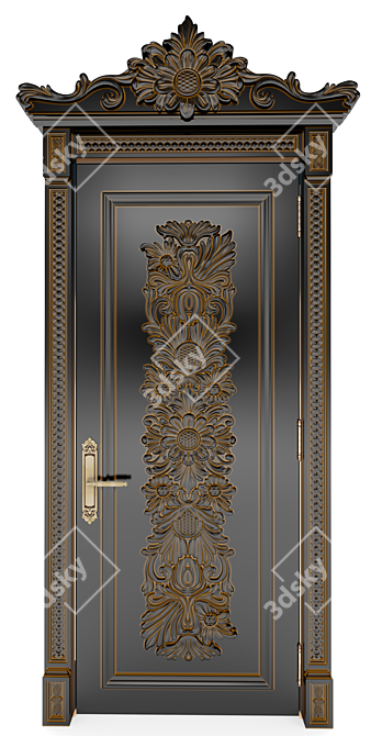 Blooming Entryway: Flower Door 3D model image 2