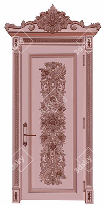 Blooming Entryway: Flower Door 3D model image 3