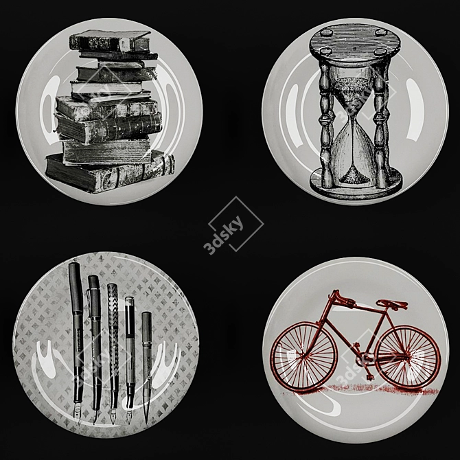 Elegant Decorative Plate 3D model image 2