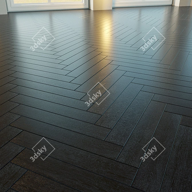 Title: Natural Wood Parquet Flooring 3D model image 2