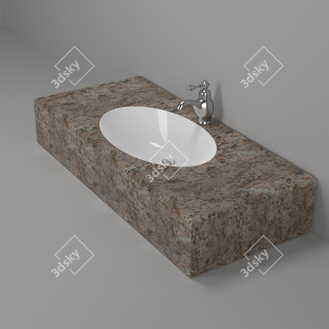 Bomond Mixer & Catalono Washbasin 3D model image 1