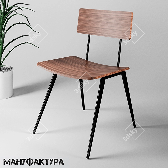 Industrial Loft Bar Chair 3D model image 1