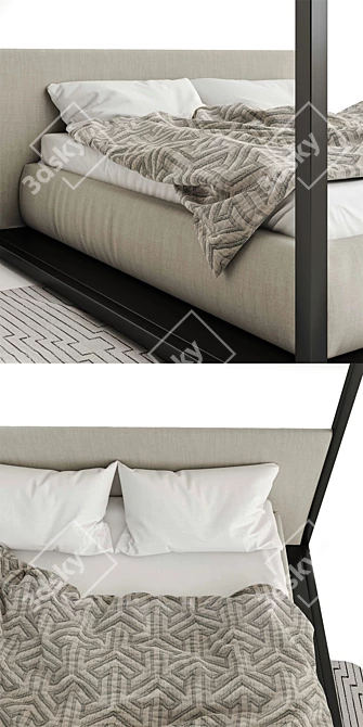 Alcova Bed by B&B Italia - Sleek Design & Luxurious Comfort 3D model image 2