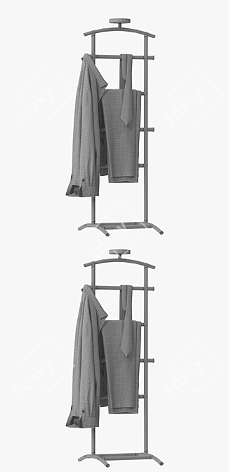 Stylish Ikea Grundtal Valet Stand 3D model image 3