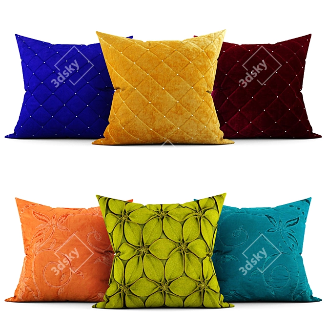 Elegant Cushion Collection 3D model image 1