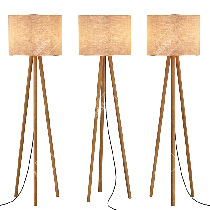 SleekStand Modern Floor Lamp 3D model image 1