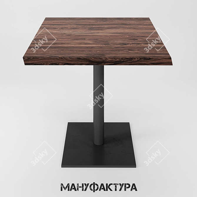 Industrial Loft Bar and Restaurant Table 3D model image 1