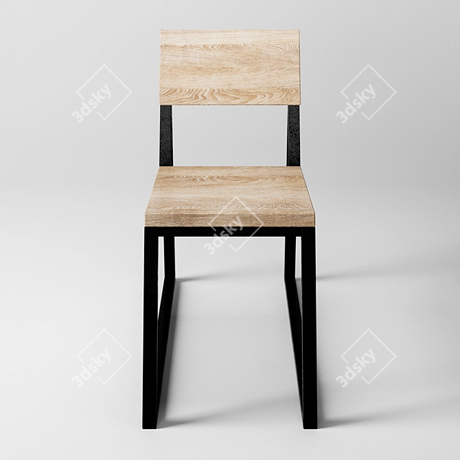 Industrial Loft Chair 3D model image 2