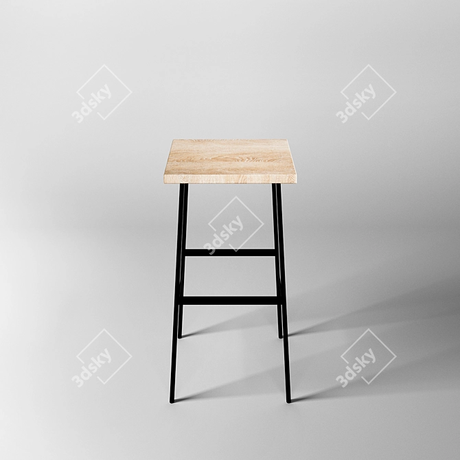 Industrial Loft Bar Stool FC-4 3D model image 3