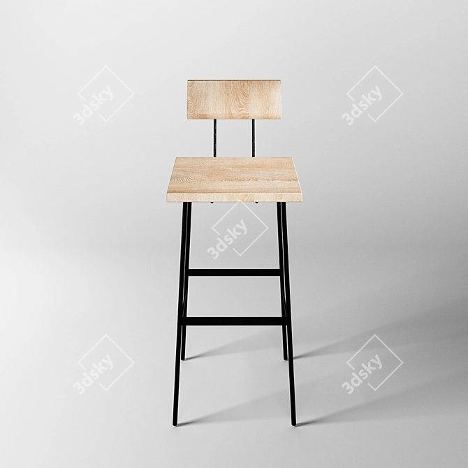 Urban Loft Bar Stool Set 3D model image 3