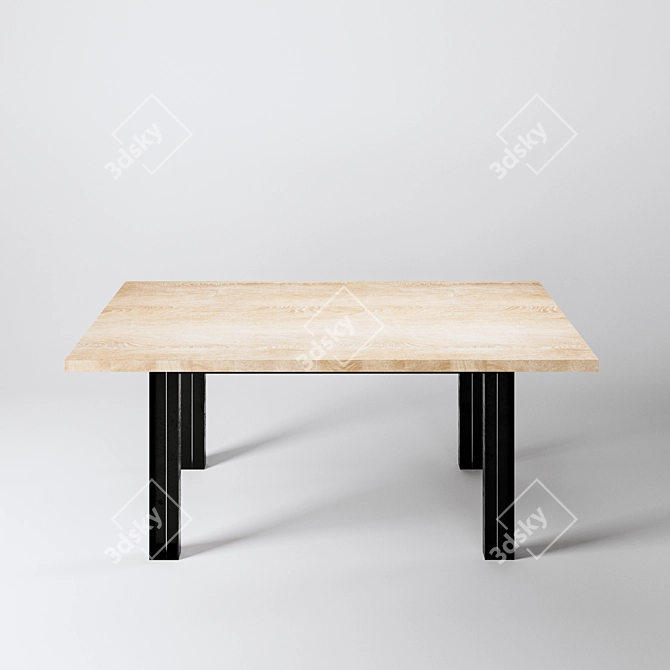 Industrial Loft Restaurant Table+ 
Vintage Style Dining Table 
Rustic Urban Restaurant Set 
Urban Chic Dining Set 
Industrial Style 3D model image 2