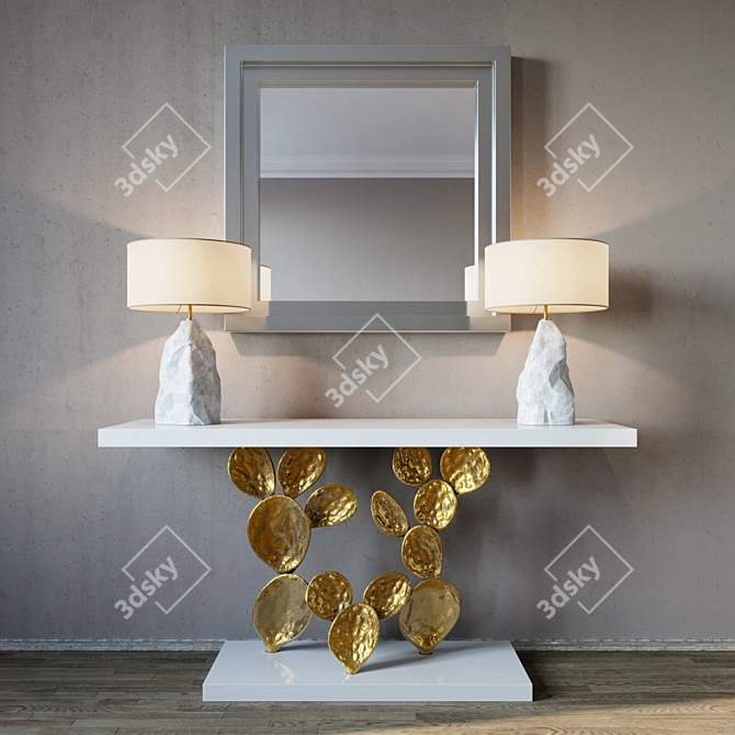 Ginger & Jagger Cactus Console Set 3D model image 1