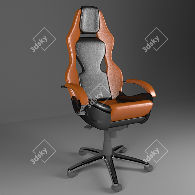 Modern Leather Office Chair 3D model image 1