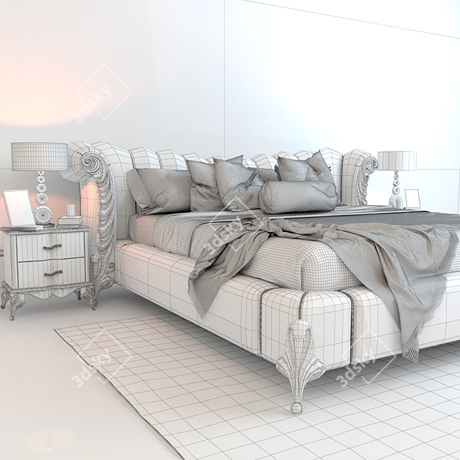 Elegant Vogue Evo - A Stylish Bedroom Solution 3D model image 3