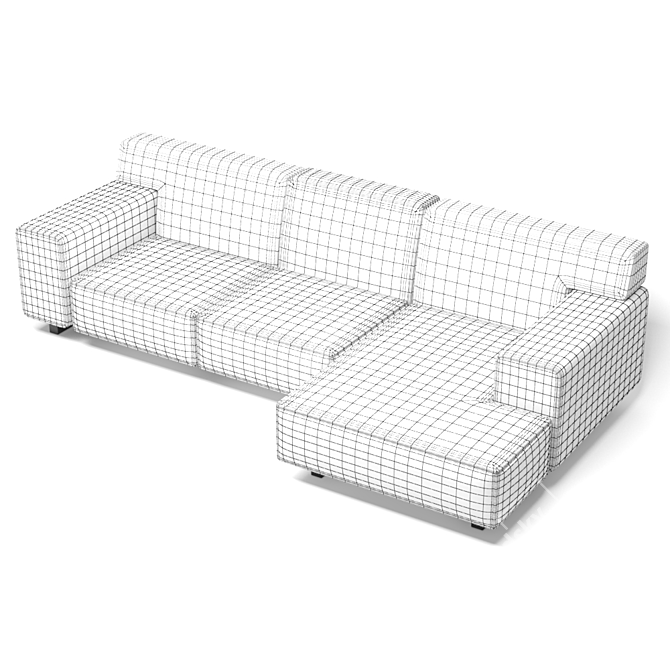 Femme 2F + CHL: Elegant Sofa Set 3D model image 3