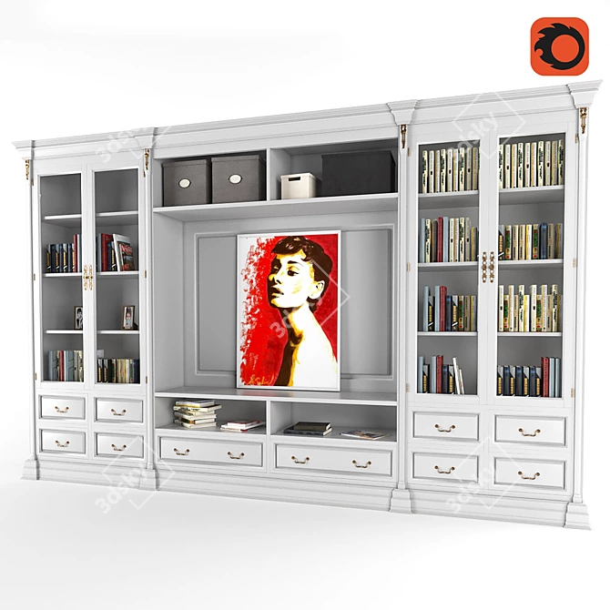 Adalia TV Wall Unit (TVstand included) 3D model image 1