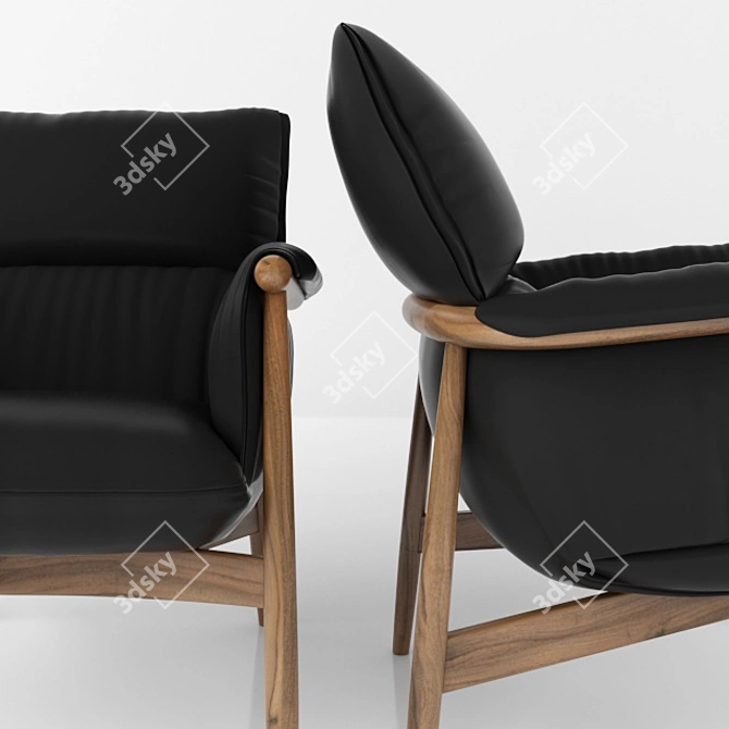 Embrace Lounge Chair - Modern Danish Design 3D model image 2