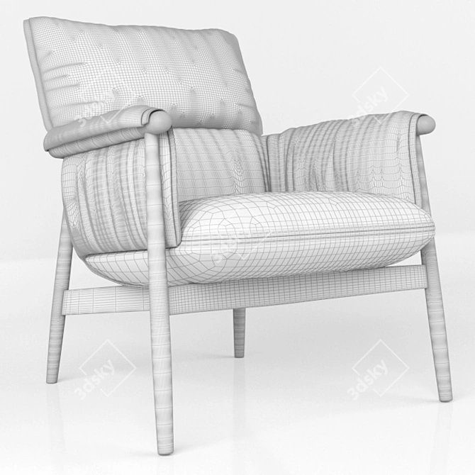 Embrace Lounge Chair - Modern Danish Design 3D model image 3